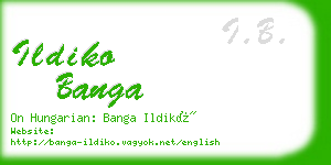 ildiko banga business card